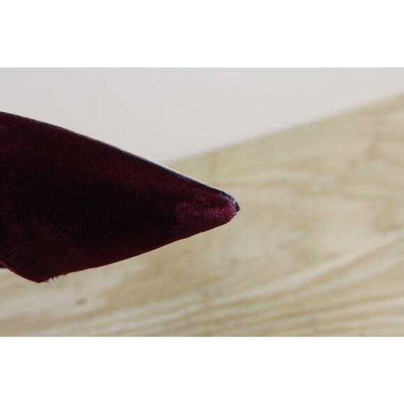 Jimmy Choo Shoes 40.5 Red Velvet Alia Kitten Heel Pumps Italy - Picture 9 of 10